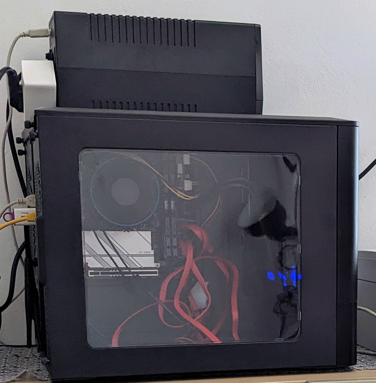 The server with a horrible cable management