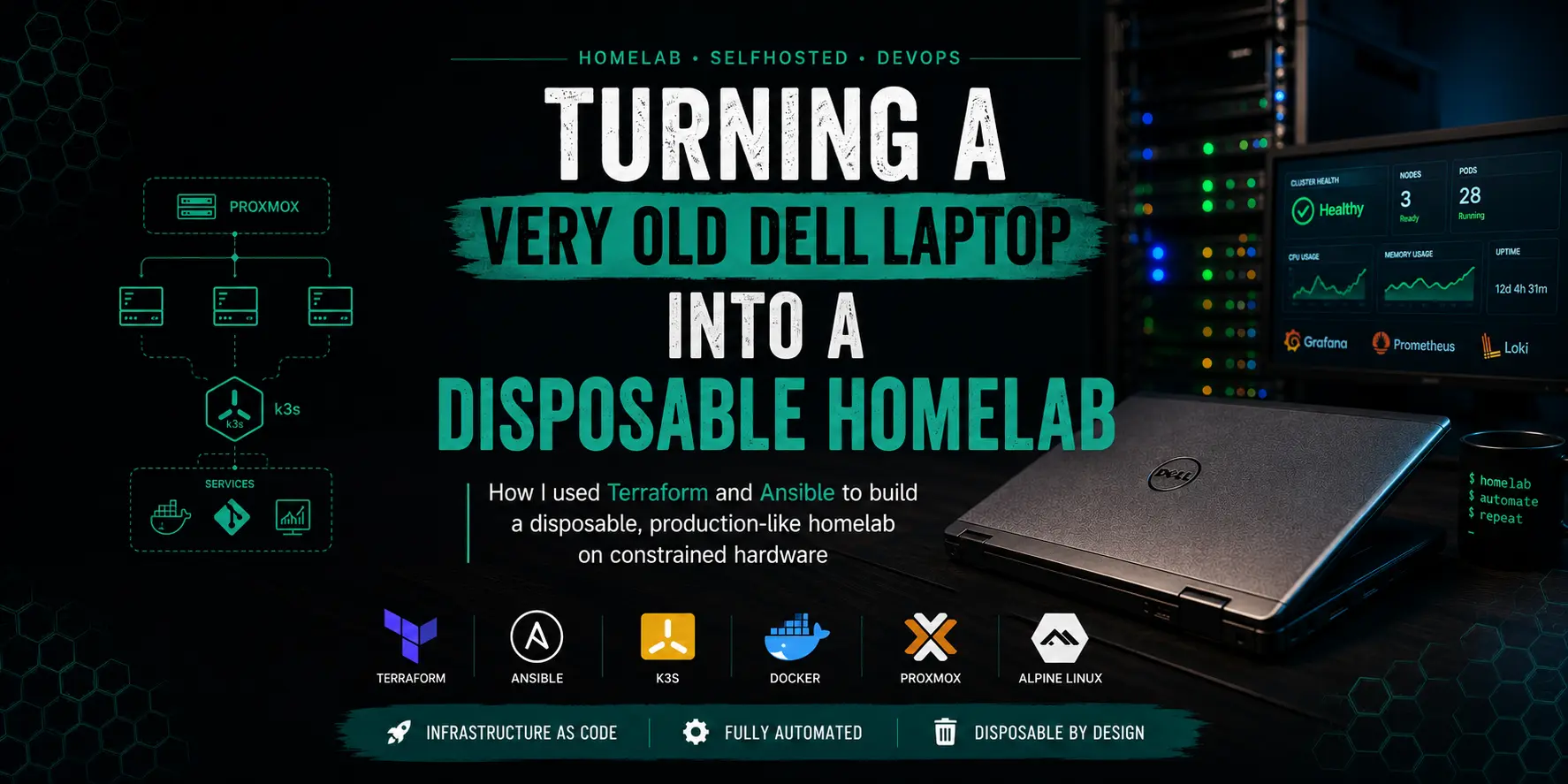 Turning an old Dell Laptop into a Disposable Homelab
